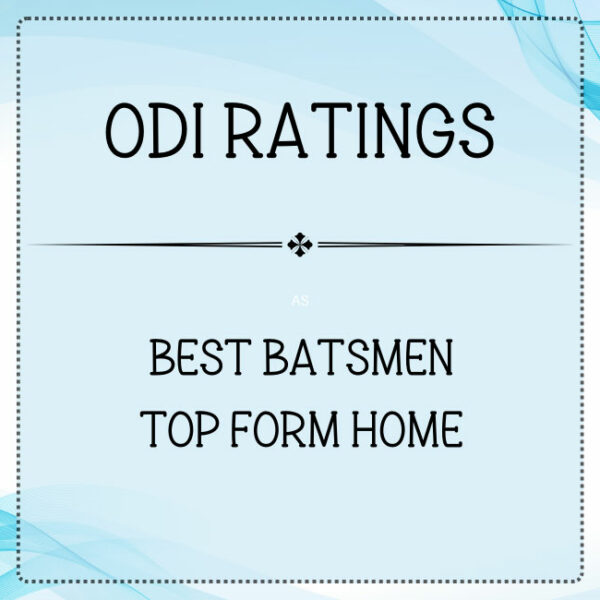 ODI Ratings - Top Batsmen In Top Form At Home Featured