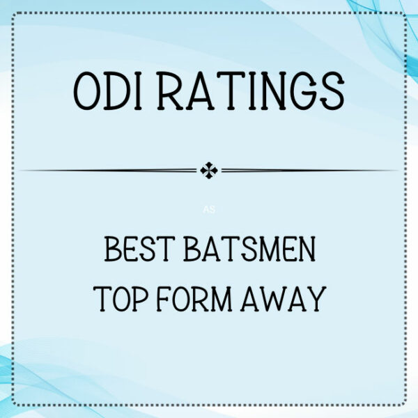 ODI Ratings - Top Batsmen In Top Form Away From Home Featured