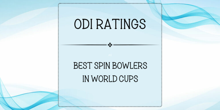 ODI Ratings - Top Spin Bowlers In World Cup Cricket Featured