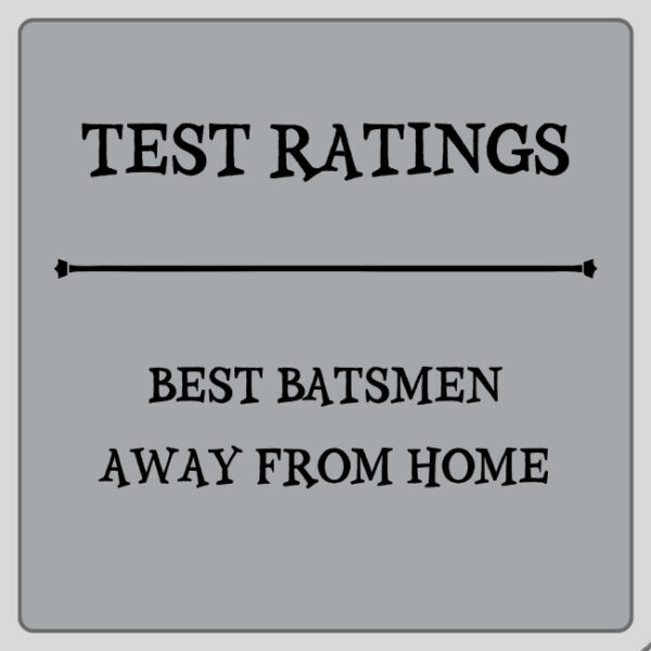 Test Ratings - Top Batsmen Away From Home Featured