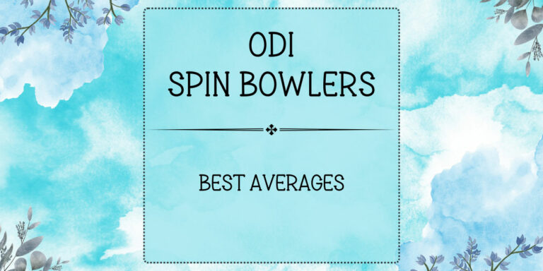 ODI Stats - Spin Bowlers With Best Averages Featured