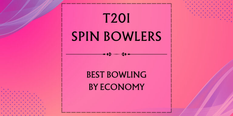 T20I Stats - Spin Bowlers With Best BBI By Economy Featured