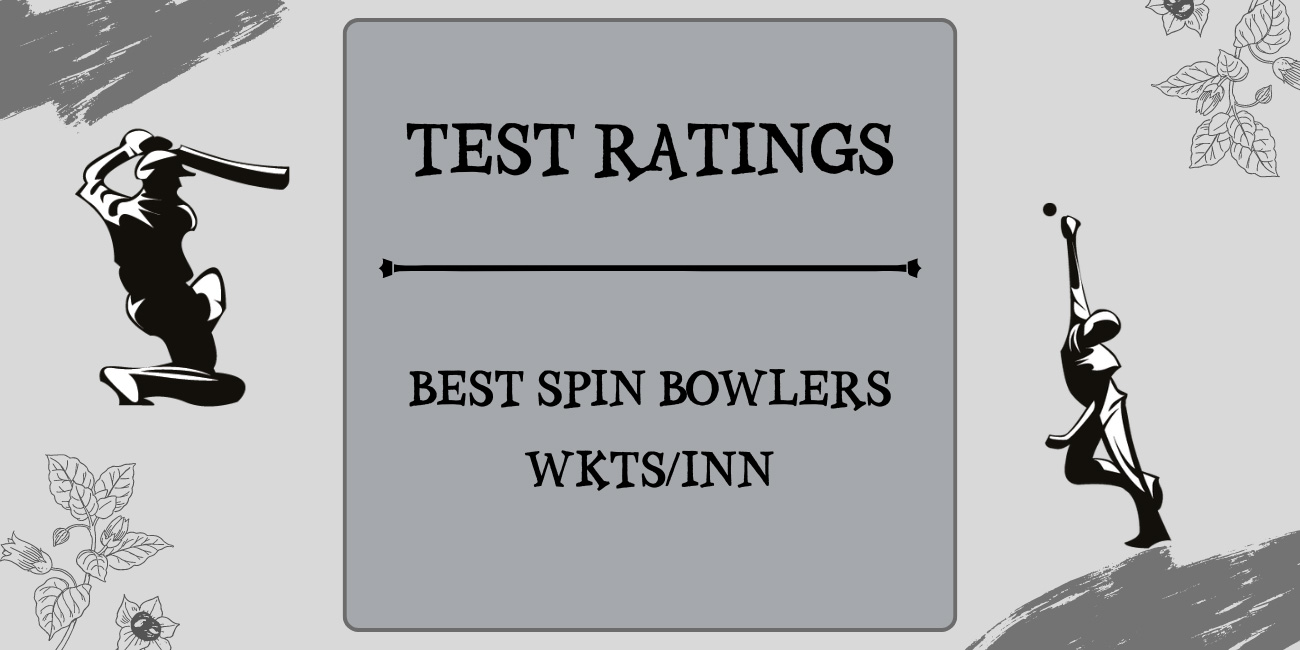 Top Test Spin Bowlers Wickets Per Inning Featured