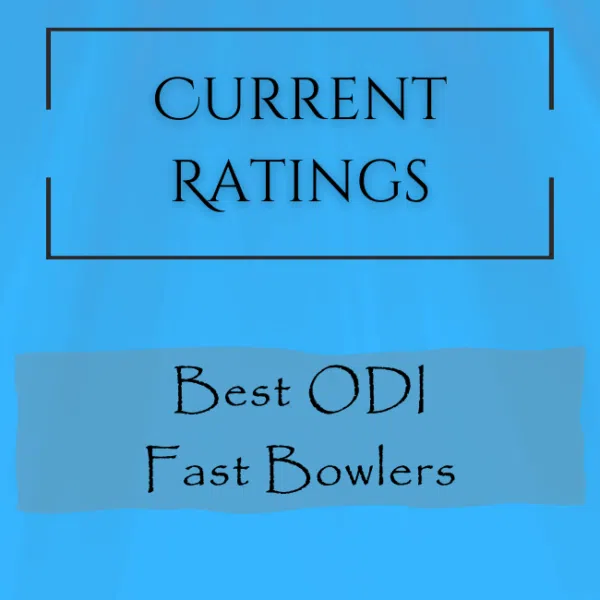 Current Rating - Best ODI Fast Bowlers