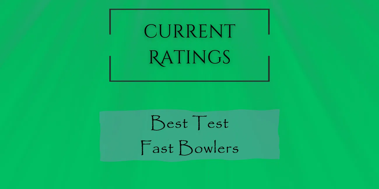 Current Rating - Best Test Fast Bowlers