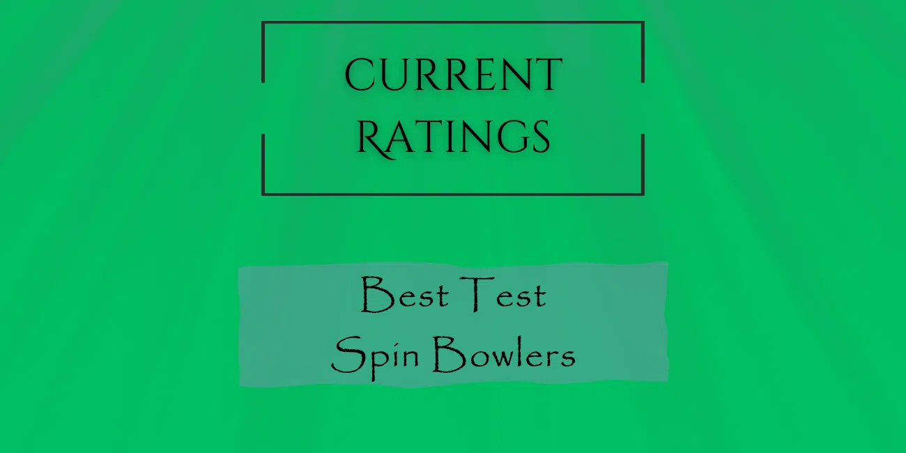 Current Rating - Best Test Spin Bowlers