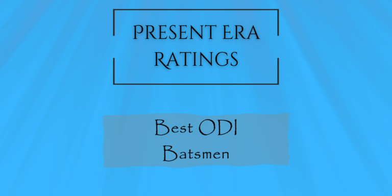 Present Era Rating - Best ODI Batsmen