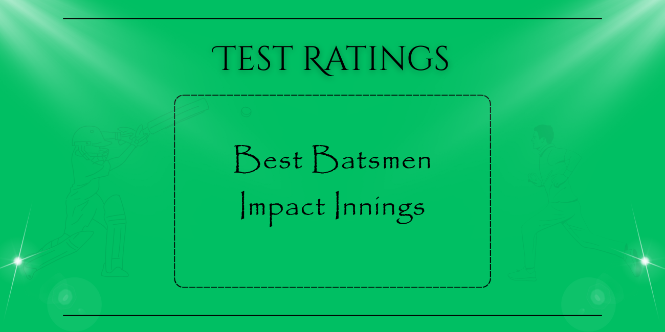 Tests - Best Batsmen In Impact Innings