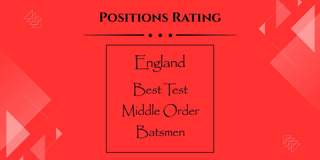 Best English Test Middle Order Batsmen Featured