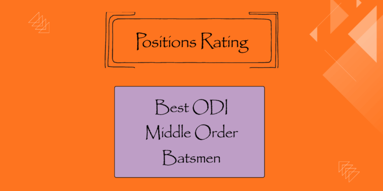 ODIs - Best Middle Order Batsmen
