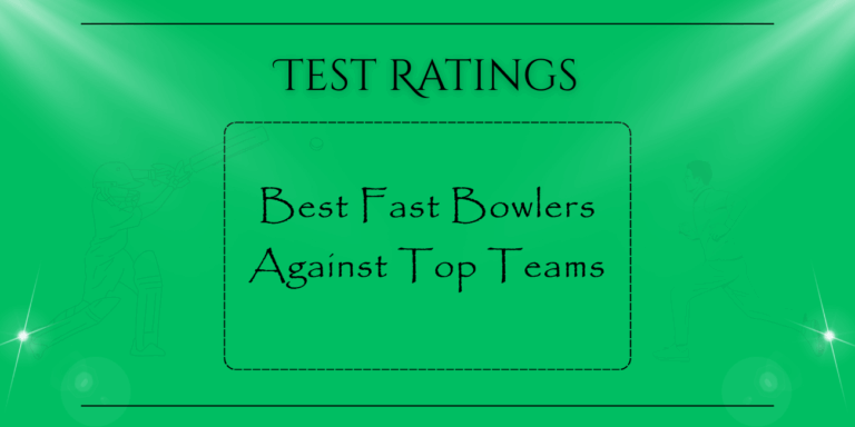 Tests - Best Fast Bowlers Against Top Teams