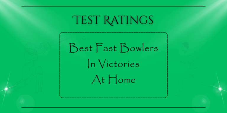 Tests - Best Fast Bowlers In Victories At Home